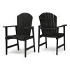 PAGED Set of 2 Patio Dining Chairs,Modern Outdoor Dining Chairs with Armrest,Weather Resistant Chairs Suitable for Patio,Garden - 2 of 4