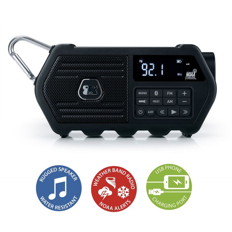 G-Project G-Storm Portable Wireless Bluetooth Speaker, with Weather Radio and NOAA Alerts Functions, 2 of 6