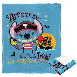 Disney Lilo and Stitch Pirate Stitch Silk Touch Throw Blanket 50x60 Inches - 1 of 4
