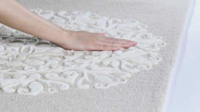 Ivory Rectangular Hand-Tufted Wool 4' x 6' Area Rug