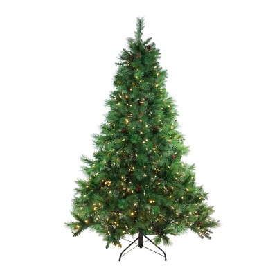 Northlight 6.5' Prelit Artificial Christmas Tree Full Denali Mixed Pine - Multi-Color LED Lights