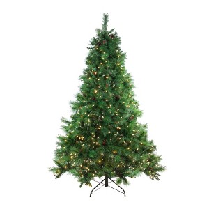 Northlight 7.5' Pre-Lit Full Denali Mixed Pine Artificial Christmas Tree - Dual LED Lights - 1 of 4