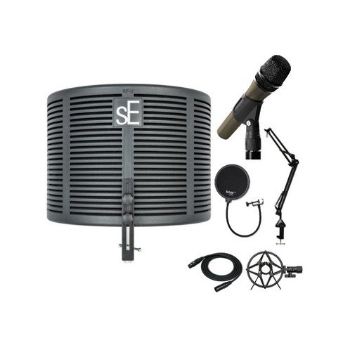 SE Electronics RF-X Portable Vocal Booth Bundle with Knox Gear Microphone  Bundle