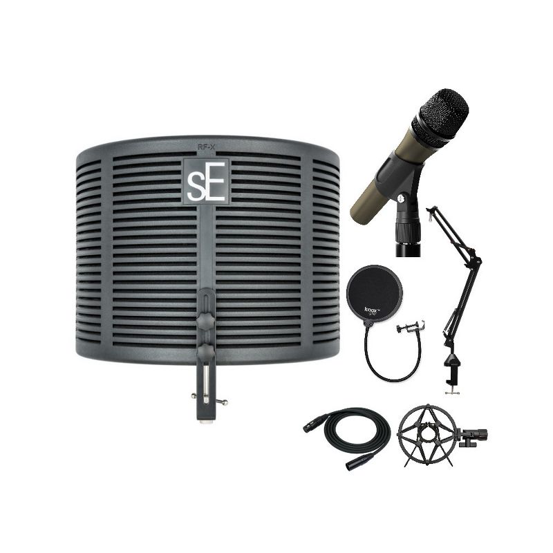 SE Electronics RF-X Portable Vocal Booth Bundle with Knox Gear Microphone Bundle, 1 of 4