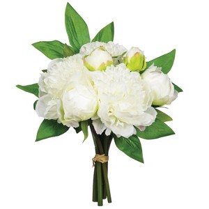 Sullivans Artificial Peony Bush 11"H Pink Flowers - 1 of 2
