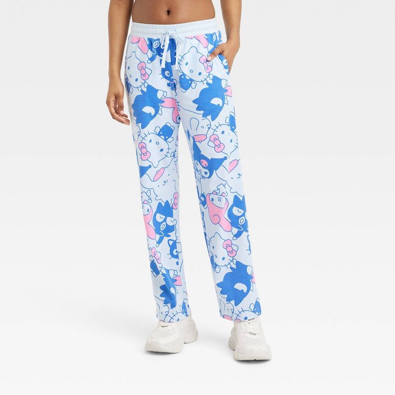 Women's Hello Kitty and Friends Graphic Pants - Blue, 1 of 4