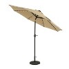 9' x 9' Mirage II Fiesta Market Patio Umbrella with Solar LED Tube Lights Champagne - Island Umbrella - 3 of 4
