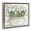 Stupell Industries Fresh White Tulip Flowers Vintage Floating Frame Canvas Art, Gray, 21" x 17" - 2 of 4
