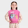 Toddler Girls' 2pc Bluey Valentines Fleece Sweatshirt and Pant Set - Pink - 3 of 4