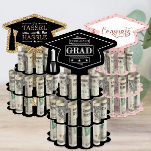 Big Dot of Happiness Assorted Grad - DIY Graduation Party Money Holder Gift - Cash Cake - Set of 3 - 1 of 4