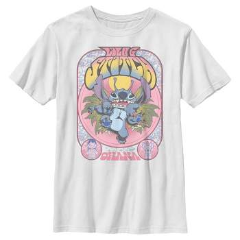 Girl's Lilo & Stitch Groovy Planets Stitch T-shirt - Tahiti Blue - X ...