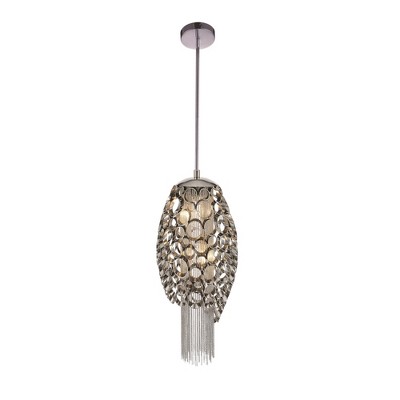 CWI Lighting Victoria 2 Light Drum Shade Mini Pendant With Chrome Finish