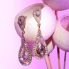 SOHI Women's Gold Dazzling Drop Earrings - 2 of 3