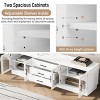 68.9" Modern Minimalist TV Stand with Arched Glass Doors and Adjustable Shelves for 75 Inch TV,Living Room-Baofuwish - 3 of 4