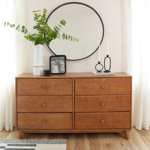 Plank+Beam Solid Wood Classic 6-Drawer Solid Wood Dresser, Storage Dresser for Bedroom, Chest of Drawers - 1 of 4