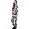 #followme Womens One Piece Dalmation Adult Bodysuit Hooded Pajamas - 3 of 4