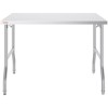 60 x 24 Inch Folding Commercial Prep Table Commercial Worktable Workstation, Heavy-Duty Stainless Steel Folding Table - 3 of 4