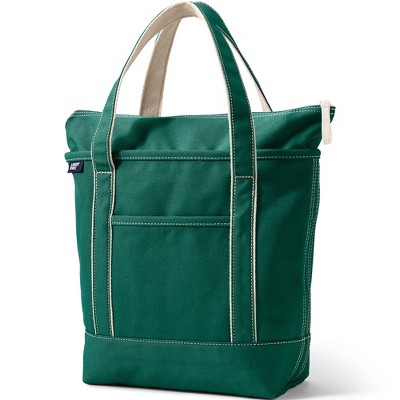 Lands' End Zip Top Canvas Tote Bag
