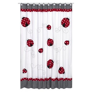 Little Ladybug Shower Curtain Red/White - Sweet Jojo