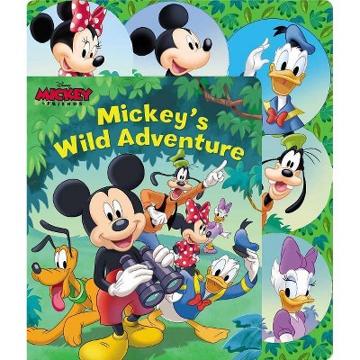 Disney Mickey Mouse: Mickey's Wild Adventure - (Sliding Tab) by  Maggie Fischer & Fernando Guell (Board Book)