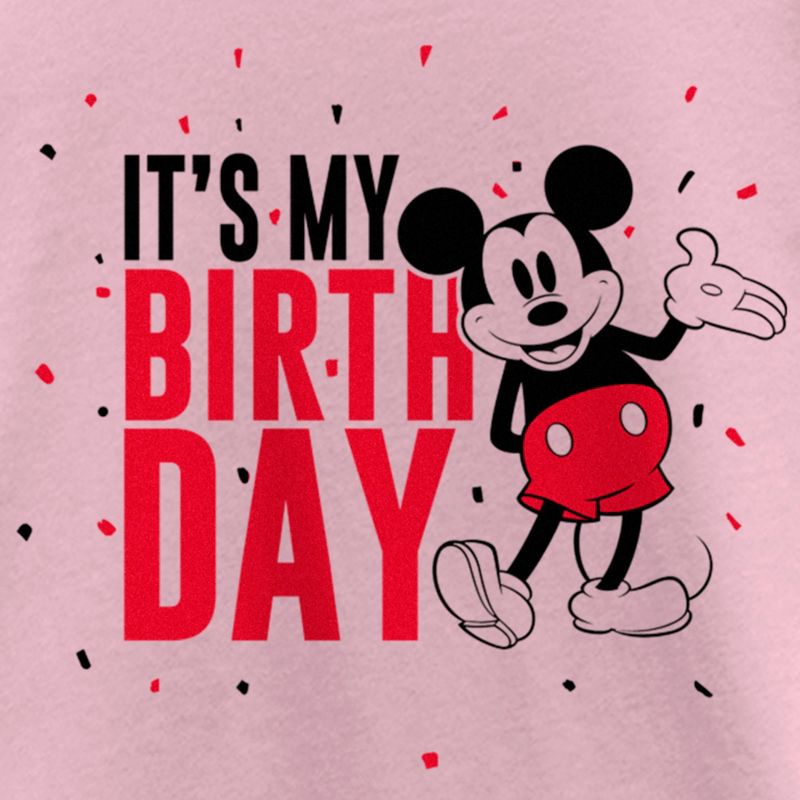 Girl's Mickey & Friends It's My Birthday Retro Mouse T-Shirt, 2 of 5