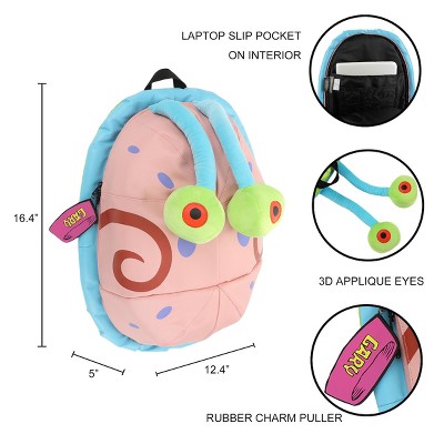 SpongeBob SquarePants Gary the Snail 16.4 Character Backpack — фото 4