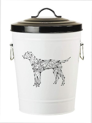 Steel dog outlet food container