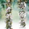 Christmas Garland, 9Ft Garland with 30 LED Lights, Artificial Pine Cones, Christmas Ball and Bows for Christmas Decor and Holiday Mantle Decor - 3 of 4