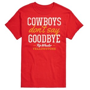 Men's - Yellowstone - Cowboys Don't Say Goodbye Short Sleeve Graphic T-Shirt - 1 of 4