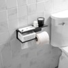 Modern Toilet Paper Holder with Anti-Rust Shelf Paper Roll Holder Toilet Tissue Holder Wipes Storage. - 4 of 4