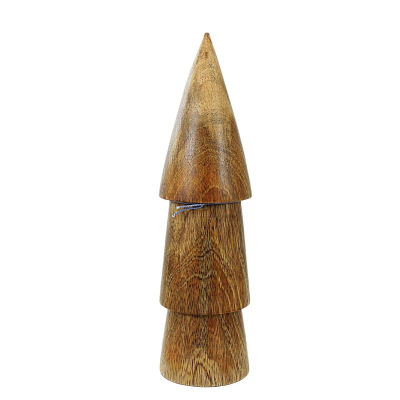 Ganz 9.5 Inch Large Mangowood Tree Three Tiered Tree Sculptures, 2 of 4