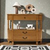 Mshliw Retro Curved Wood Console Table with 3 Drawers Storage Shelf and Solid Wood Legs Entryway Sofa Table for Living Room Hallway - 2 of 4