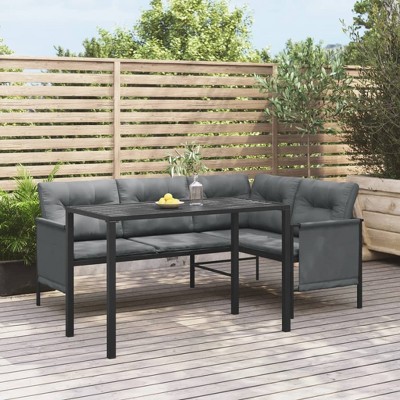 vidaXL Patio Dining Table Anthracite 43.3 in.x21.3 in.x27.6 in. Steel