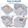 Phiestina Large Enclosed Cat Litter Box with Lid, Detachable Cat Toilet with Litter Scoop & Slide Out Tray, Front Entry Top Exit Door, Gray - 4 of 4