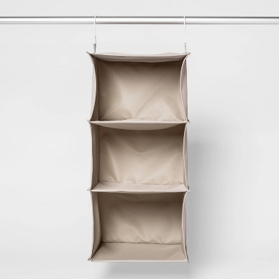 3 Shelf Hanging Closet Organizer Gray - Room Essentials™ : Target