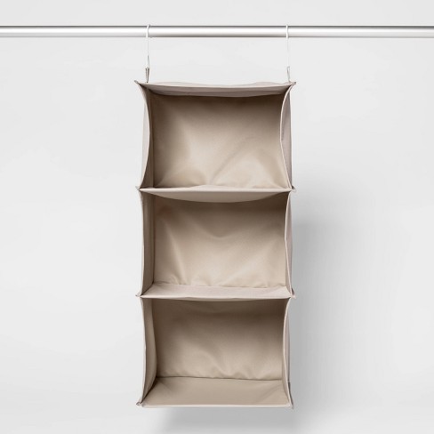 3 Shelf Hanging Closet Organizer Gray - Room Essentials™ - image 1 of 4