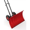 COZONY 30" Wheeled Snow Shovel, Heavy-Duty Carbon Steel Snow Pusher with 5-Position Adjustable Handle, Multi-Angle Blade & 10" Wheels for Driveway - 4 of 4