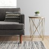 Marble Top Round Table Gold - Threshold™: Luxury Glam Steel Frame, No Assembly, Lacquered Finish - 2 of 4