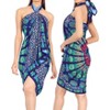 LA LEELA Women's Cover up Wrap Swimwear Sarong Wraps One Size Mandala Blue - 3 of 4