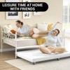 coucheta Daybed with Trundle,Day Bed &Pull Out Trundle Set,Metal Sofa Bed Frame with Steel Slat Support, Space-Saving - 2 of 4