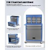 Tool Chest with 8 Drawers, 2-in-1 Mobile Steel Tool Cabinet Storage with Wheels & Lock, Tool Chest Organizer for Garage, Workshop, Home Crafts Use - 3 of 4