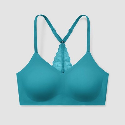 True & Co. Women's Everybody Lace Racerback Bralette - Blue - image 3