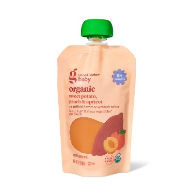 Peach Sweet Potato Apricot Baby Food Pouch - Assorted Oranges - 3.5oz - Good & Gather™