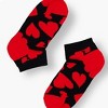 Heart Patterned Ankle Socks from the Sock Panda (Women's Sizes, Adult Medium) - Black and Red - 4 of 4