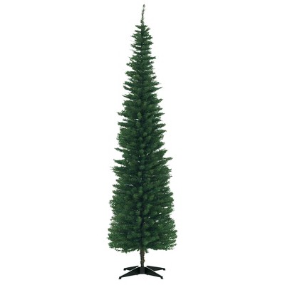 Aghana Digitals 6ft Black Slim Pencil Artificial Christmas Tree with 390 Realistic Branches,