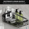 Aoibox Shower Caddy Shelf Organizer Rack, Self Adhesive Black Bathroom Shelves Basket,Wall Mount Storage Decor for Home Farmhouse Apartment Essentials - 4 of 4