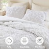 Sapphtopaz Comforter Set Puffy Bedding Set Elastic Ruching Embroidery Textured Floral Quilting Quilt - 4 of 4