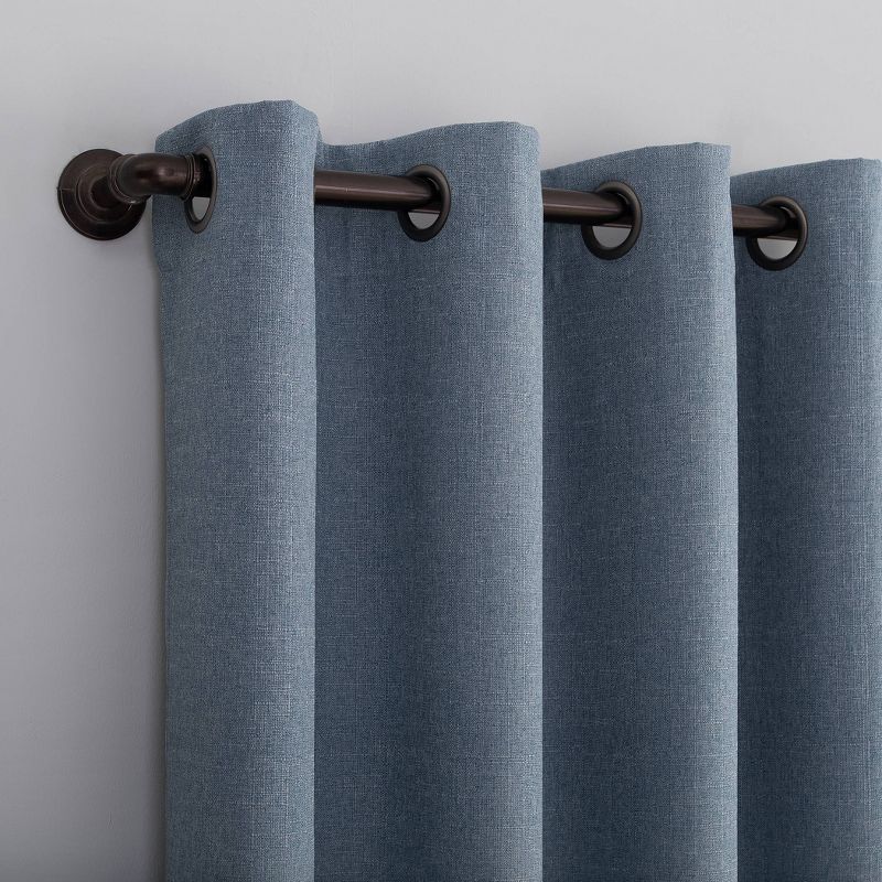 Channing Textured Draft Shield Fleece Insulated 100% Blackout Grommet Top Curtain Panel - Sun Zero, 4 of 9