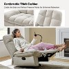 Franco Modern Upholstered Manual Swivel Rocker Recliner with Phone Holder Set of 2 - 3 of 4