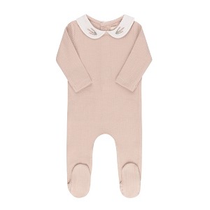 Ely's & Co. Baby Footie - Organic Cotton Embroidered Collar Collection - 1 of 4